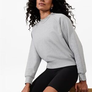 Athleta Light Gray Crewneck Top